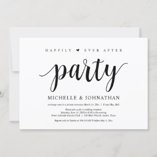 Invitación Fiesta de feliz para siempre, fuga de novios