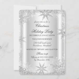 Invitación Fiesta de feriado 2 de Navidades de Invierno Plate
