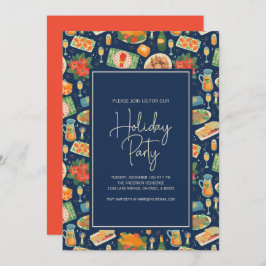 Invitación Fiesta de feriado de comidas de feriado de navidad