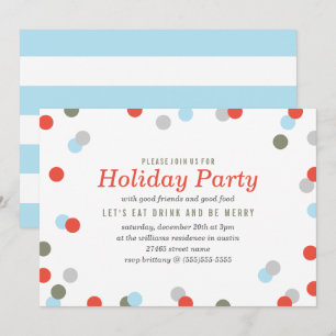 Invitación Fiesta de feriado de Confetti