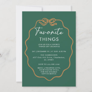 Invitación Fiesta de feriado de cosas favoritas - B dulce y f