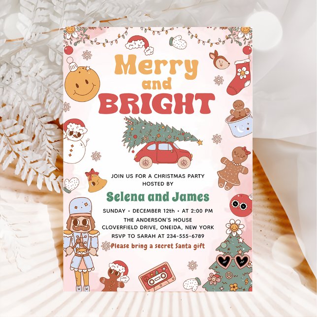 Invitación Fiesta de feriado de Fiesta de Navidades Feliz Y B (Subido por el creador)