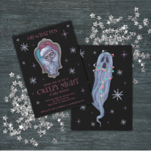 Invitación Fiesta de feriado de Halloween para navidades