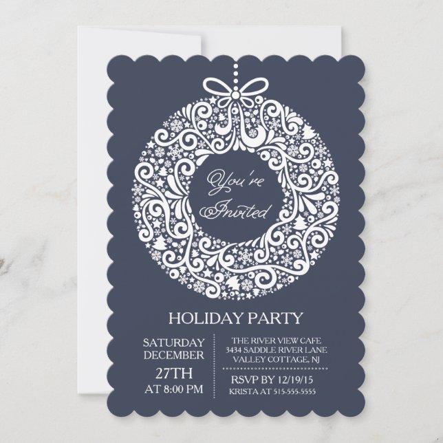 Invitación Fiesta de feriado de la fiesta de la fiesta de la  (Anverso)