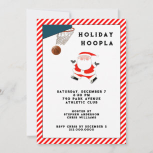 Invitación Fiesta de feriado de los Navidades de baloncesto