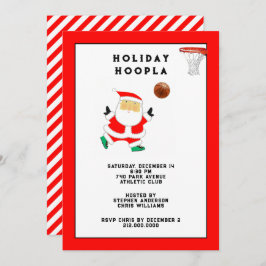 Invitación Fiesta de feriado de los Navidades de baloncesto