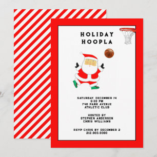 Invitación Fiesta de feriado de los Navidades de baloncesto