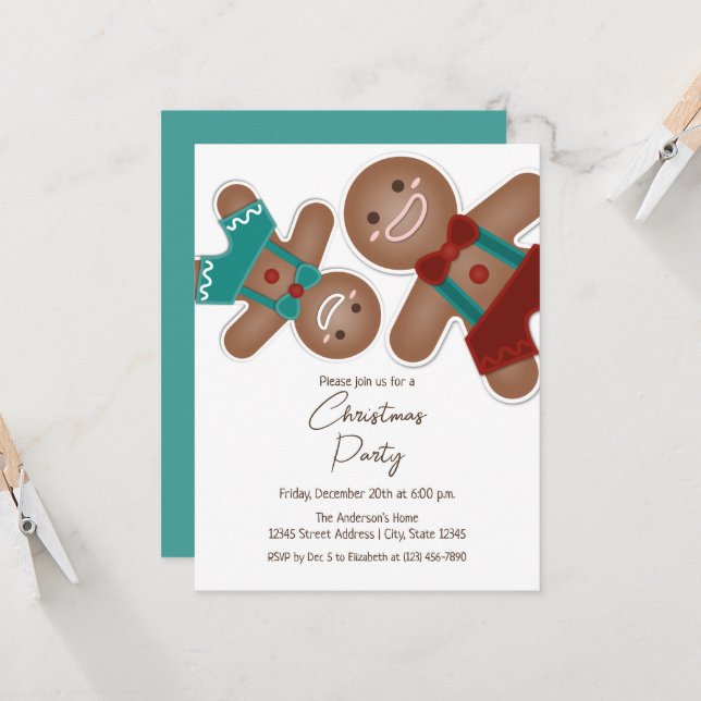 Invitación Fiesta de feriado de los Navidades de los hombres  (Anverso/Reverso In Situ)