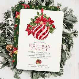 Invitación Fiesta de feriado de los Navidades del Ornamento R