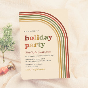 Invitación Fiesta de feriado de Navidades artísticos divertid