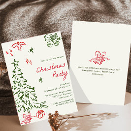 Invitación Fiesta de feriado de Navidades caprichosos