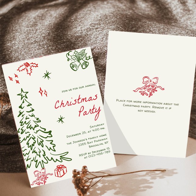 Invitación Fiesta de feriado de Navidades caprichosos (Subido por el creador)