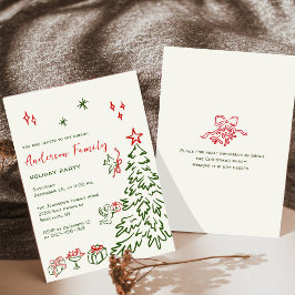 Invitación Fiesta de feriado de Navidades caprichosos