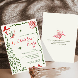 Invitación Fiesta de feriado de Navidades caprichosos