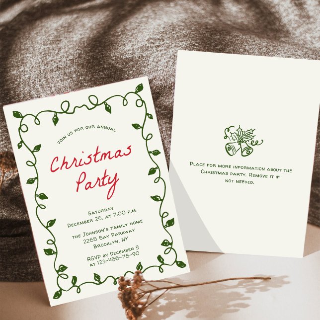 Invitación Fiesta de feriado de Navidades caprichosos (Subido por el creador)