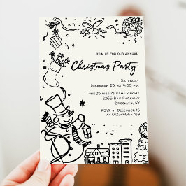 Invitación Fiesta de feriado de Navidades caprichosos