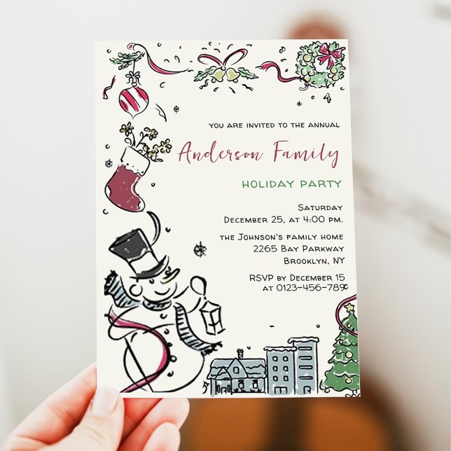 Invitación Fiesta de feriado de Navidades caprichosos (Subido por el creador)