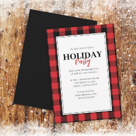 Invitación Fiesta de feriado de navidades con salsa de búfalo