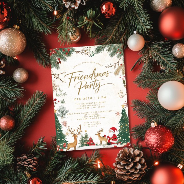Invitación Fiesta de feriado de Navidades de Friendsmas (Subido por el creador)