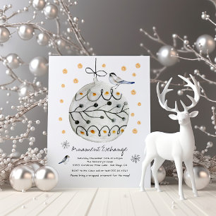 Invitación Fiesta de feriado de Navidades de intercambio de o
