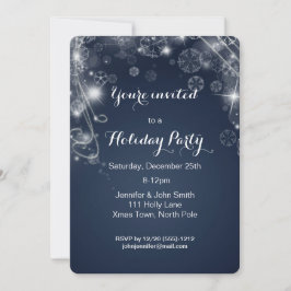 Invitación Fiesta de feriado de Navidades del país de las mar
