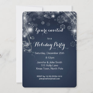 Invitación Fiesta de feriado de Navidades del país de las mar