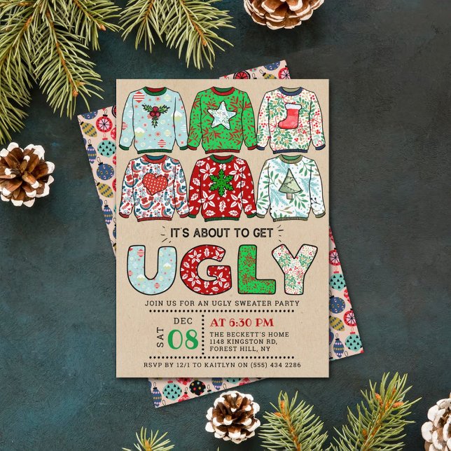 Invitación Fiesta de feriado de sudaderas Navidades (Subido por el creador)