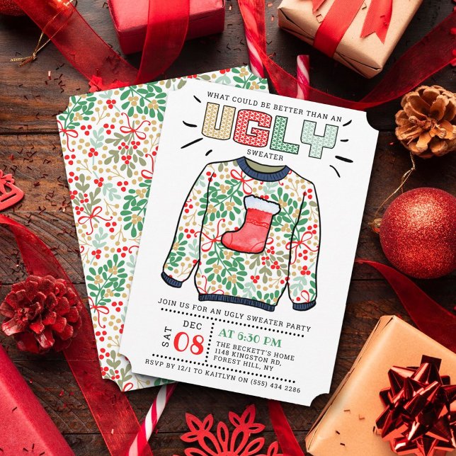 Invitación Fiesta de feriado de sudaderas Navidades (Subido por el creador)