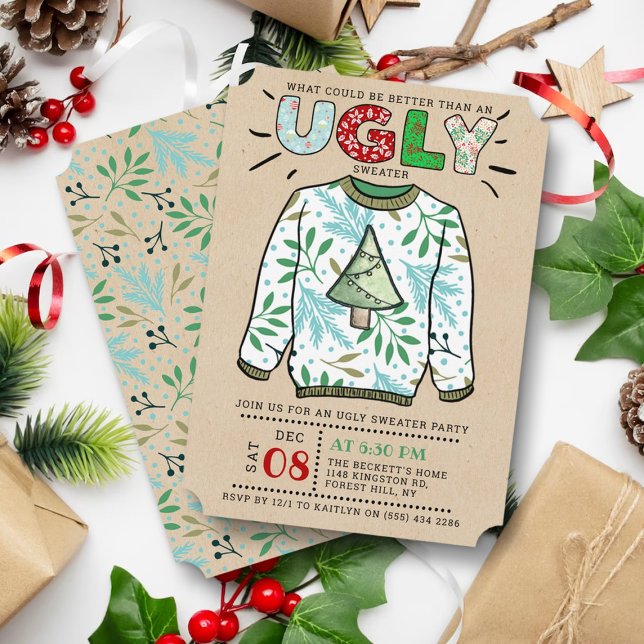 Invitación Fiesta de feriado de sudaderas Navidades (Subido por el creador)