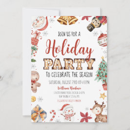 Invitación Fiesta de feriado para celebrar temporada