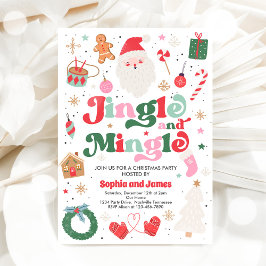 Invitación Fiesta de feriado para Fiestas de Navidades Jingle