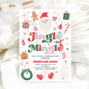 Invitación Fiesta de feriado para Fiestas de Navidades Jingle