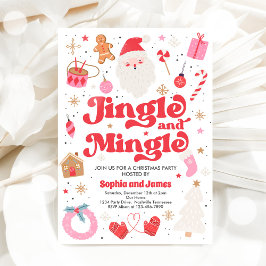 Invitación Fiesta de feriado para Fiestas de Navidades Jingle