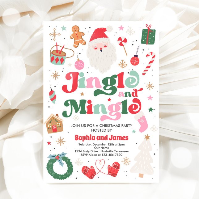 Invitación Fiesta de feriado para Fiestas de Navidades Jingle (Subido por el creador)