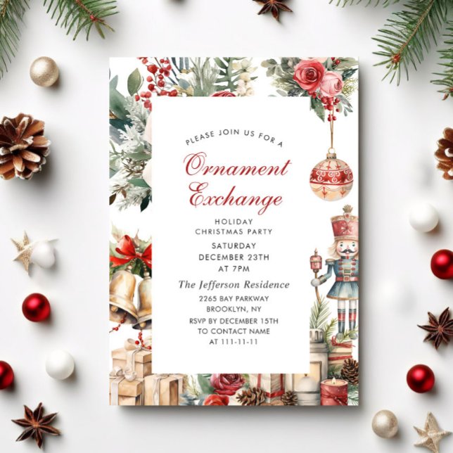 Invitación Fiesta de feriado para Navidades de cambio de orna (Subido por el creador)