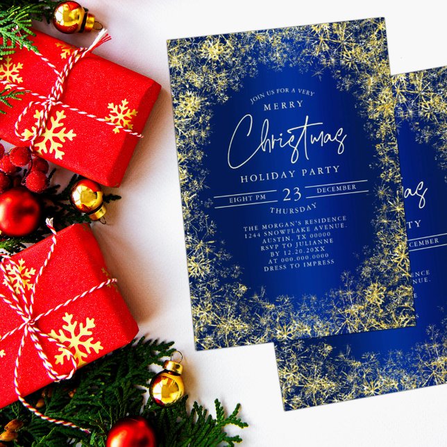 Invitación Fiesta de feriado para Navidades de copas de nieve (Subido por el creador)