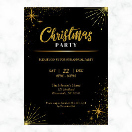 Invitación Fiesta de feriado para Navidades de las estrellas 