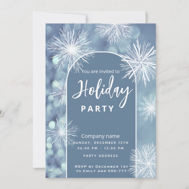 Invitación Fiesta de feriados corporativos de Winter wonderla (Anverso)