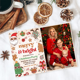 Invitación Fiesta De Festividades De Los Navidades Retro Bril