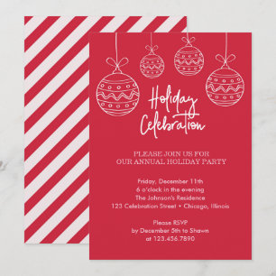 Invitación Fiesta de festividades de los Ornamentos Británico