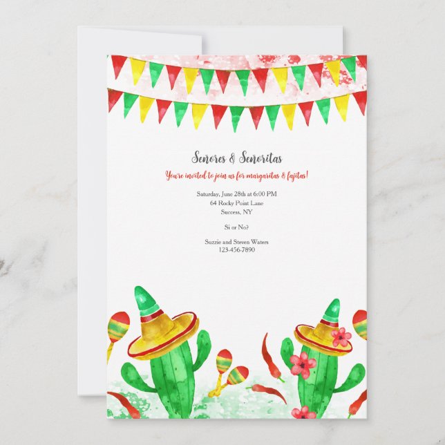 Invitación Fiesta de Fiesta de México (Anverso)