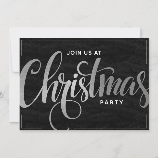 Invitación Fiesta de fiesta elegante de oro con guión (Anverso)