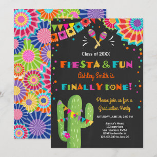 Invitación fiesta de Fiesta y Graduación Graduada Mexicana