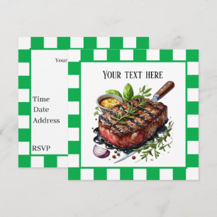 Invitación Fiesta de filete de barbacoa