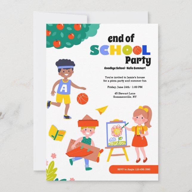 Invitación Fiesta de Fin de Curso (Anverso)
