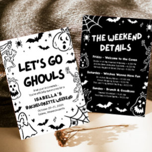 Invitación Fiesta de fin de semana de Bachelorette de Hallowe