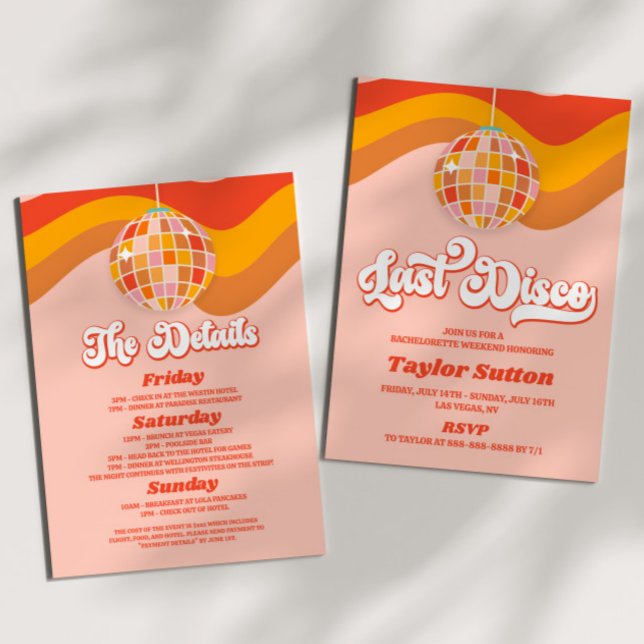 Invitación Fiesta de fin de semana de Bachelorette de la últi (Subido por el creador)