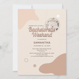 Invitación Fiesta de fin de semana de Disco Bachelorette
