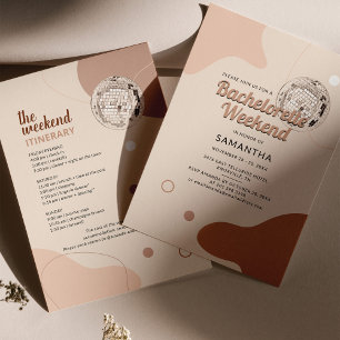 Invitación Fiesta de fin de semana de disco Bachelorette