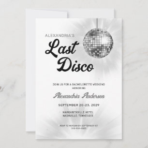 Invitación Fiesta de fin de semana de Last Disco Retro Bachel